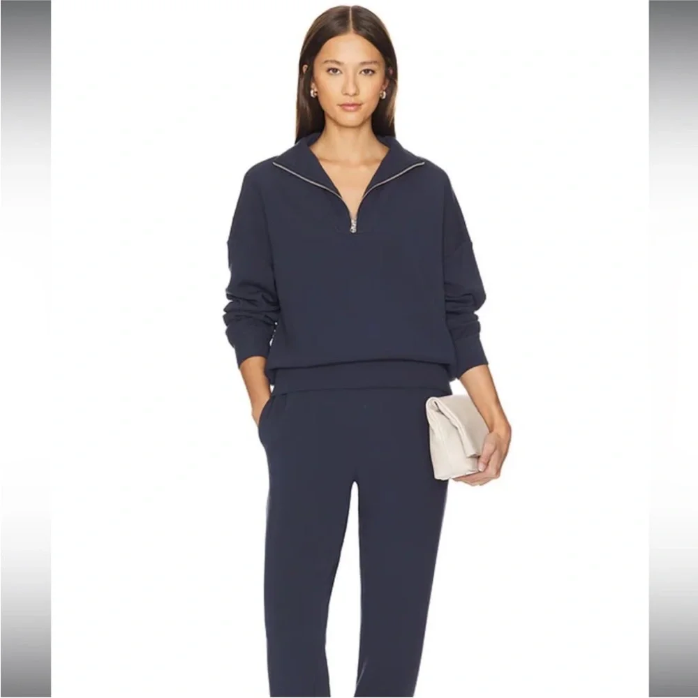 NWT Varley Hawley 1/2 Zip Navy Women’s Sweater - Picture 6 of 11